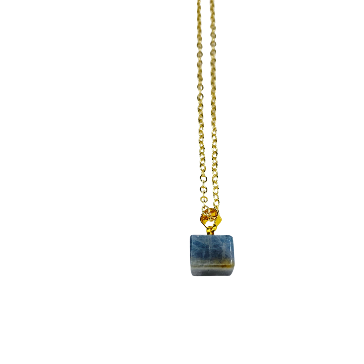 Labradorite 3d Square Necklace- Protection