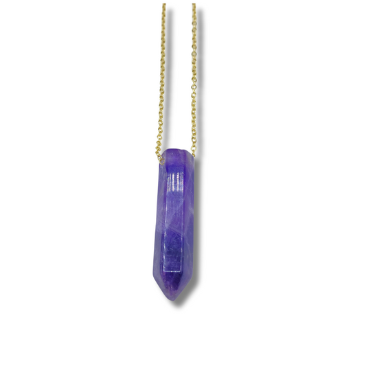 Amethyst Crystal Point Necklace