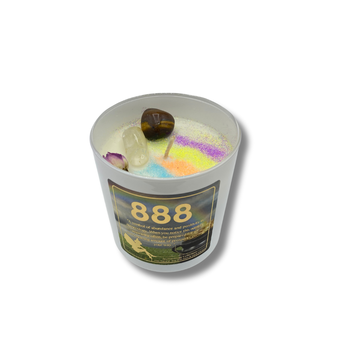 888 Angel Number Affirmation Candle