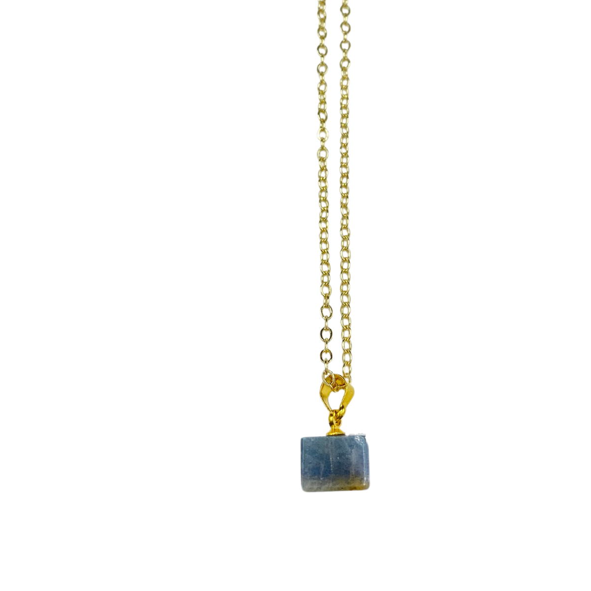 Labradorite 3d Square Necklace- Protection