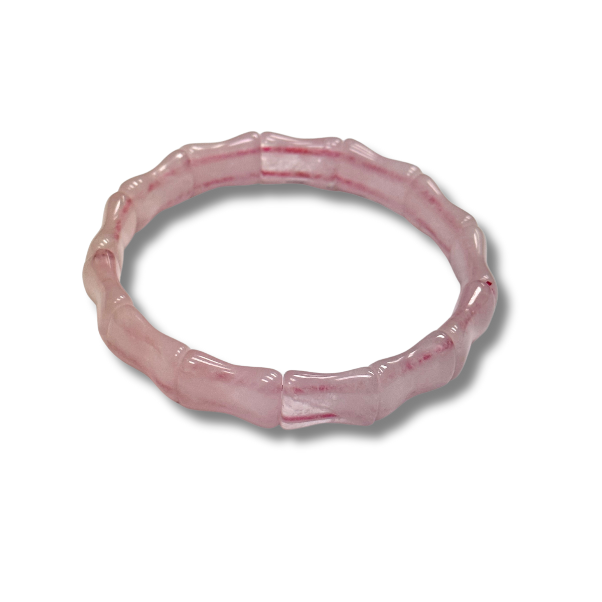 Rose Quartz Bamboo Bangle-Self Love • Romance