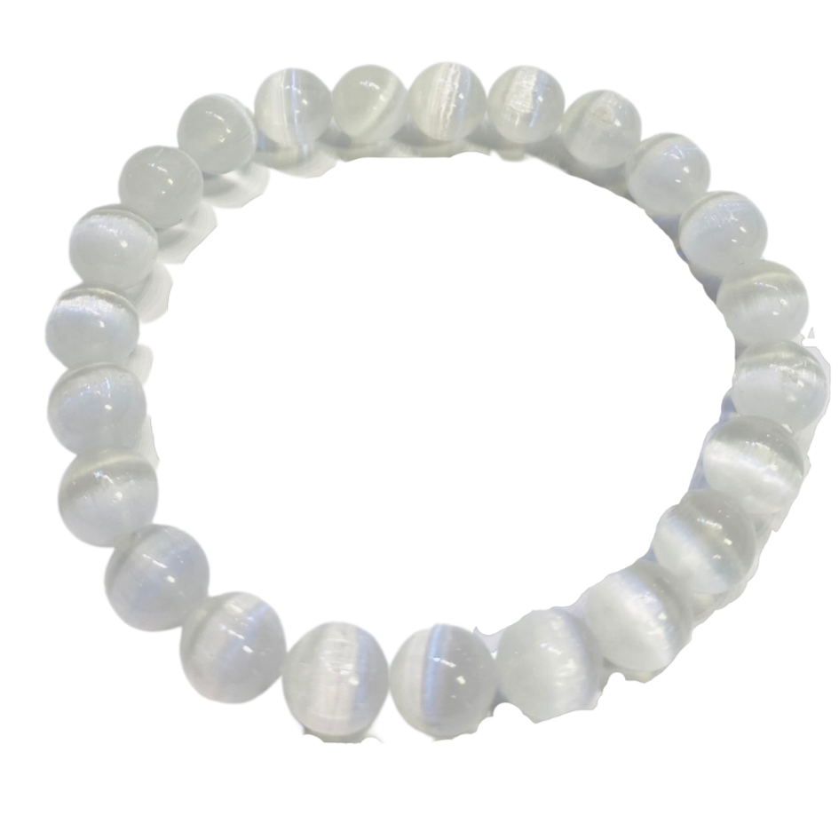 8mm Selenite Bracelet: Recharge Your Light