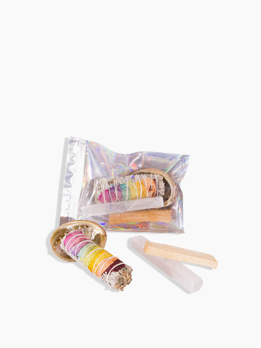 Abalone Shell 7 Chakra Smudge Kit ~ Energy Clearing & Protection
