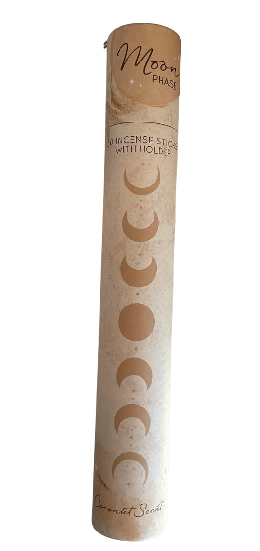 Moon phase incense with holder