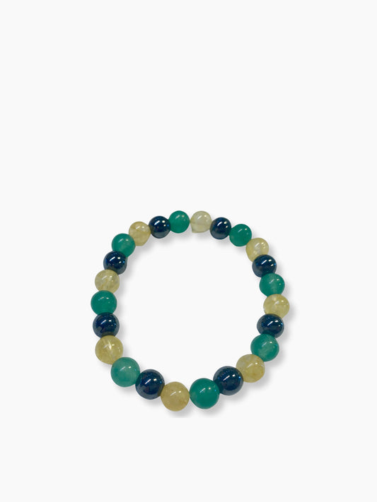 Green Aventurine + Citrine + Hematite Bracelet ~ Grounding, Positivity, & Wealth