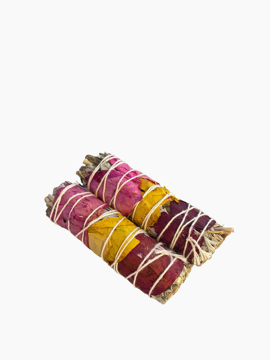 Luxury Rose Floral White Sage Bundle