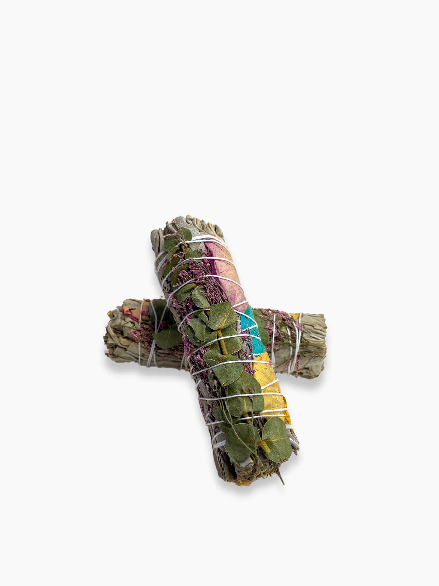 White Sage w/ Lavender, Eucalyptus & Roses Petals- Uplifting & Positivity