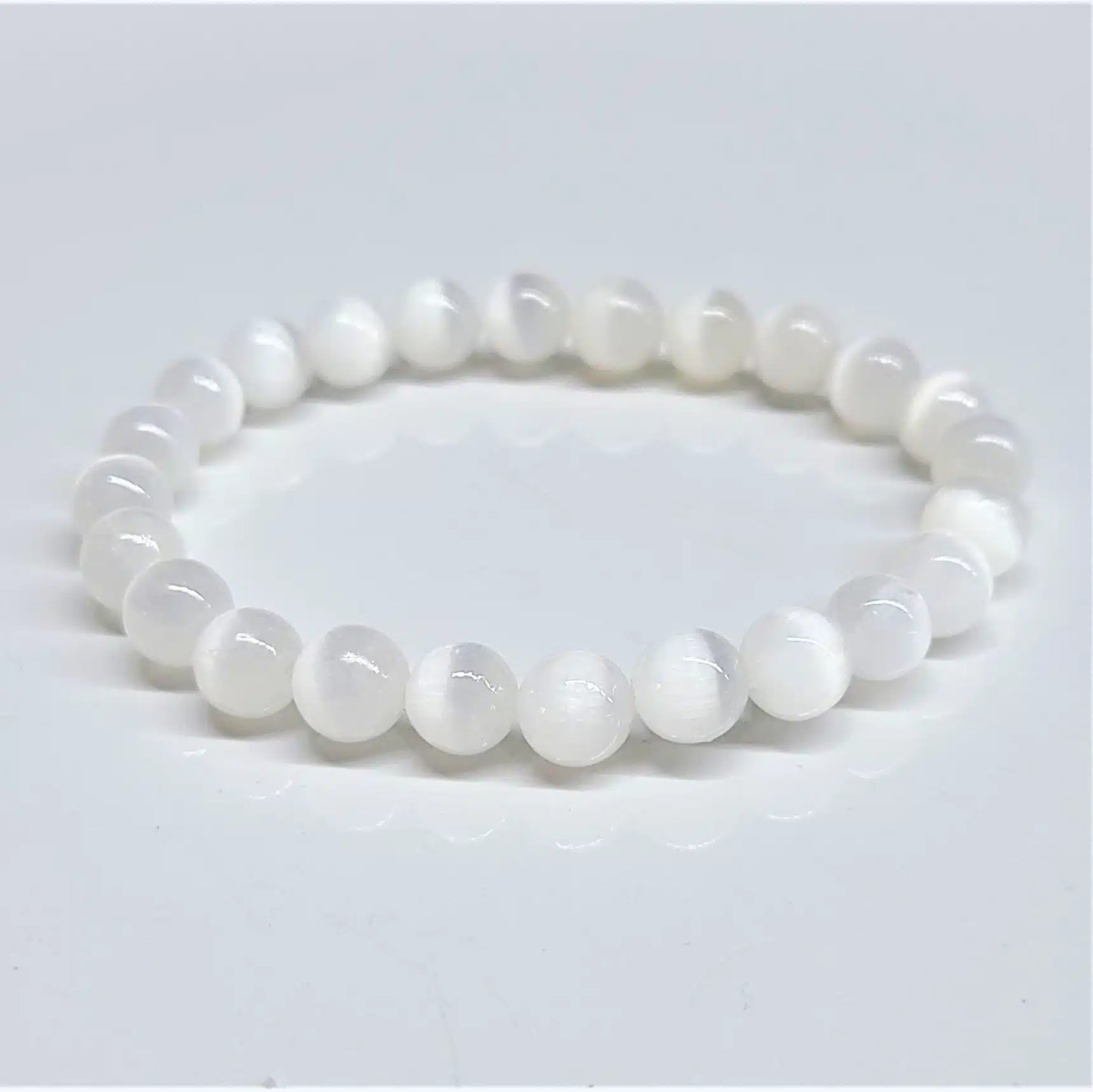 8mm Selenite Bracelet: Recharge Your Light