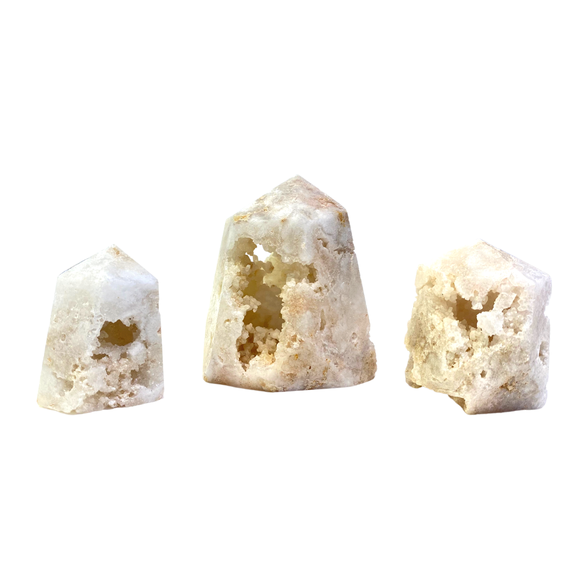 Angel Aura White Druzy Quartz Tower- Healing • Peace