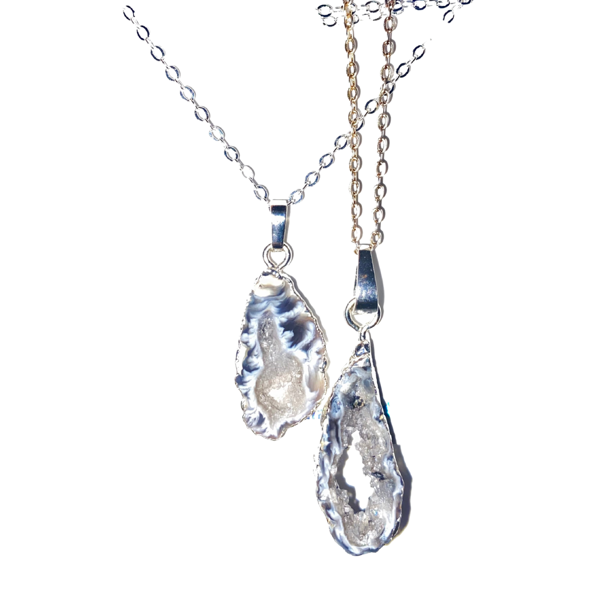 Agate Geode Slice Necklace ~ Bad Dreams & Healing