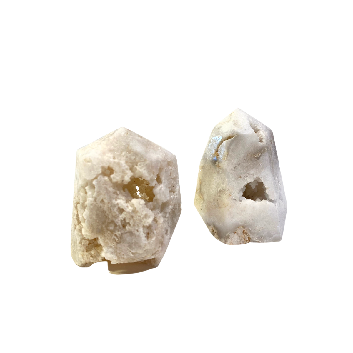 Angel Aura White Druzy Quartz Tower- Healing • Peace