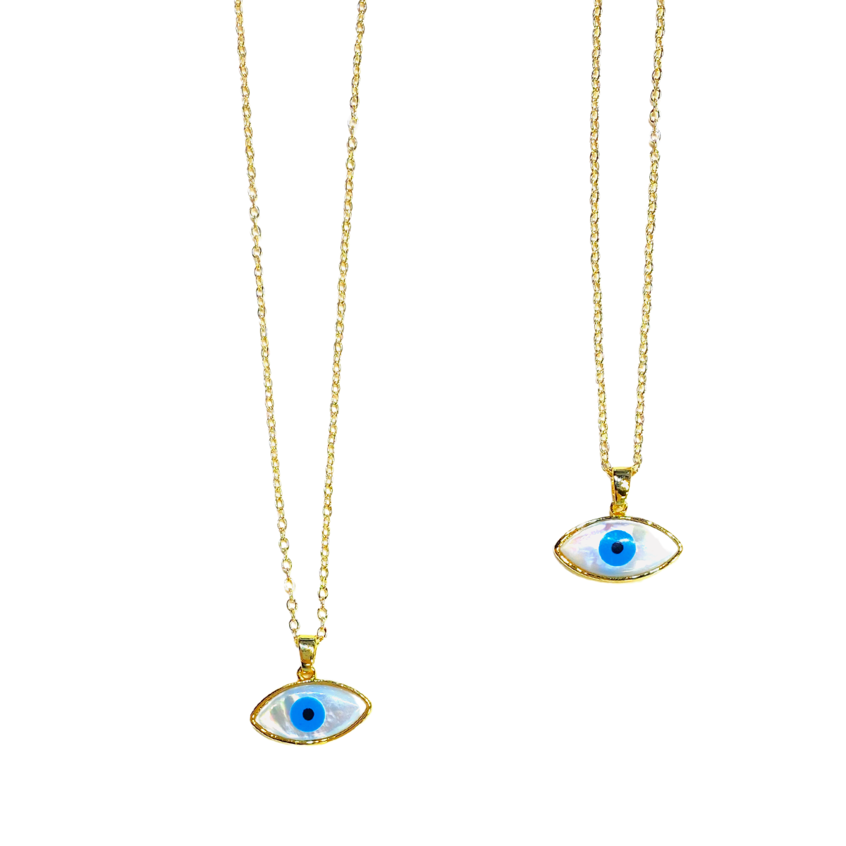Pearl Evil Eye Necklace- Protection & Peace