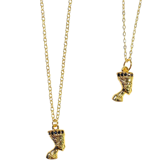 Dainty Nefertiti Necklace- Goddess Power