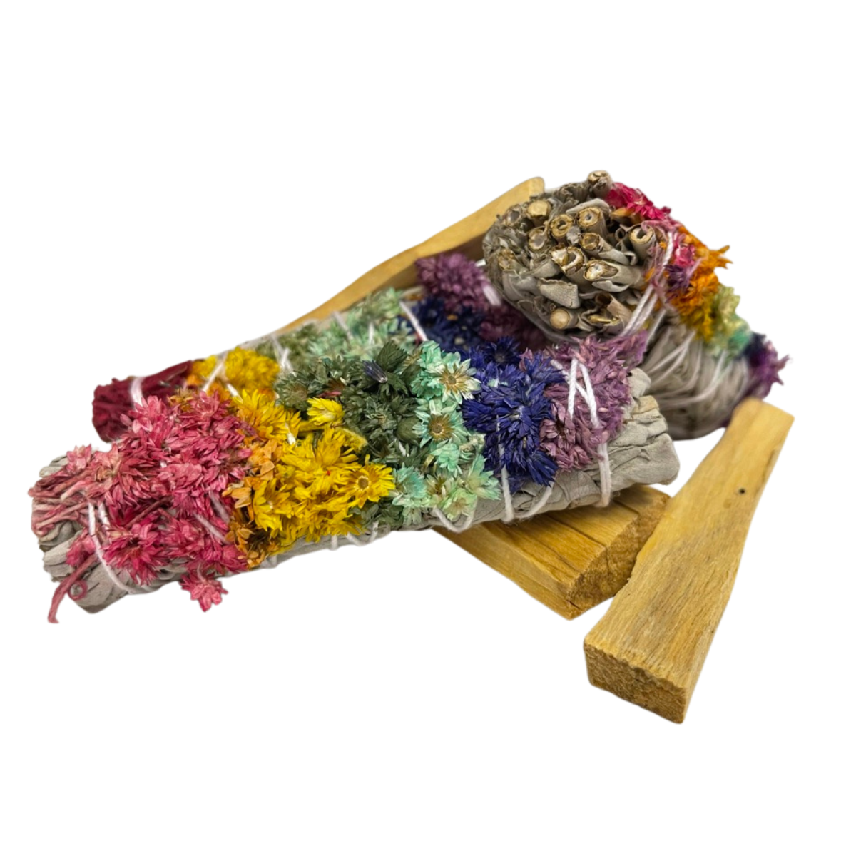 7 Chakra Dandelion Sage & Palo Santo Bundle ~ Energy Clearing & Peace