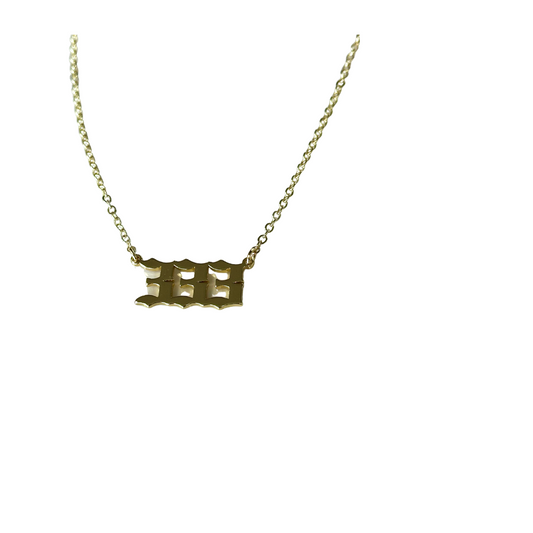 Gold Angel Number Necklace 333