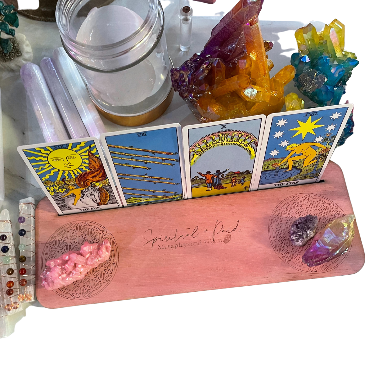 Glam Wood Tarot Card Holder