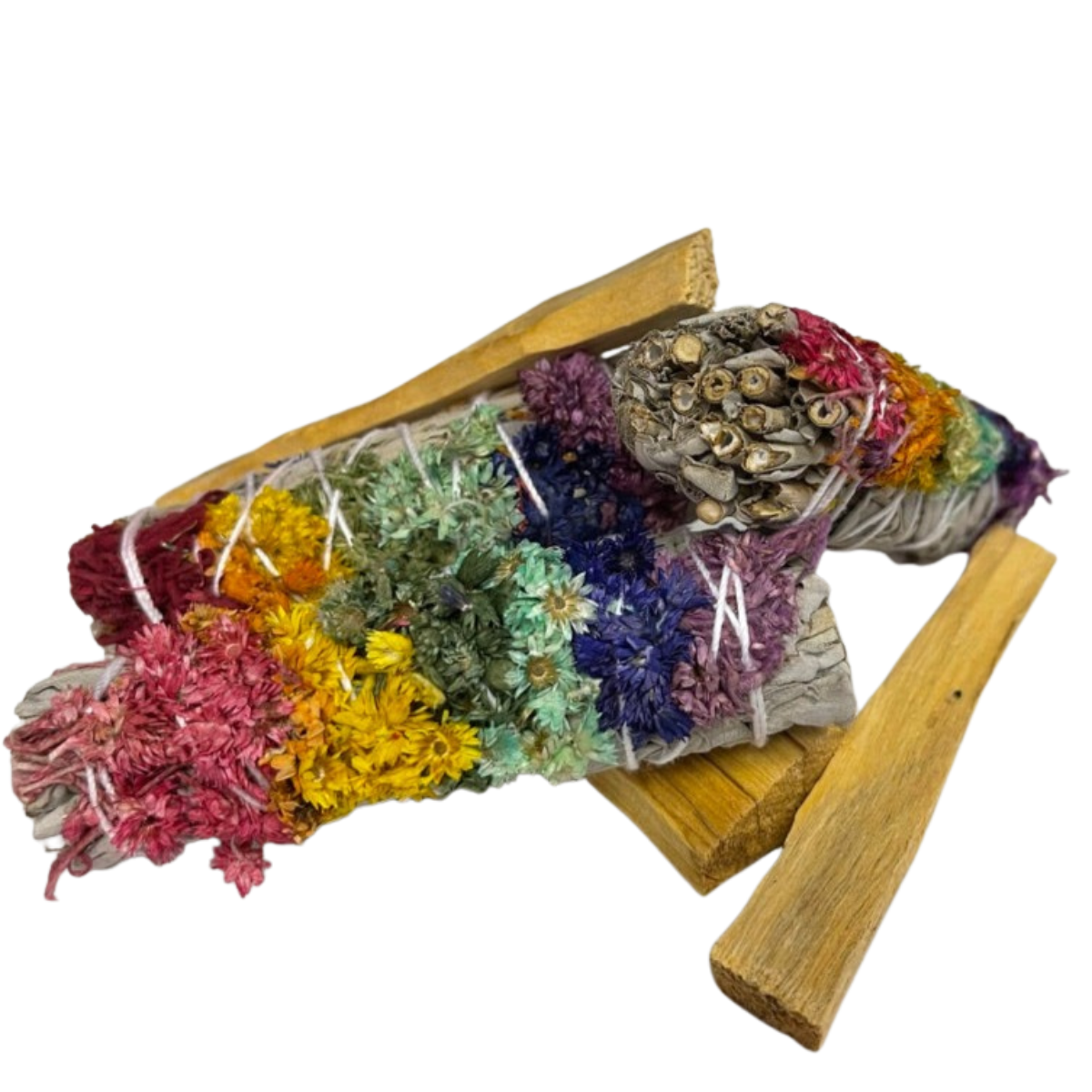 7 Chakra Dandelion Sage & Palo Santo Bundle ~ Energy Clearing & Peace