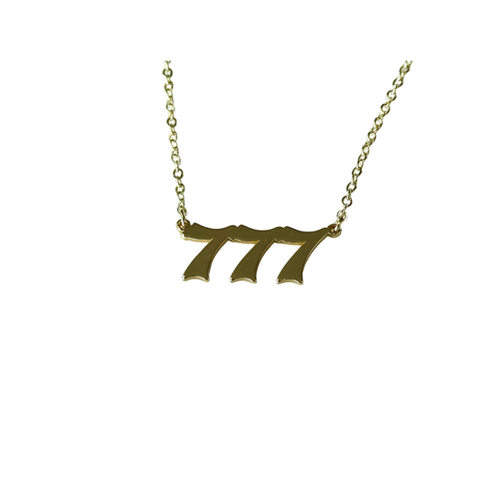 Gold 777 Angel Number Necklace