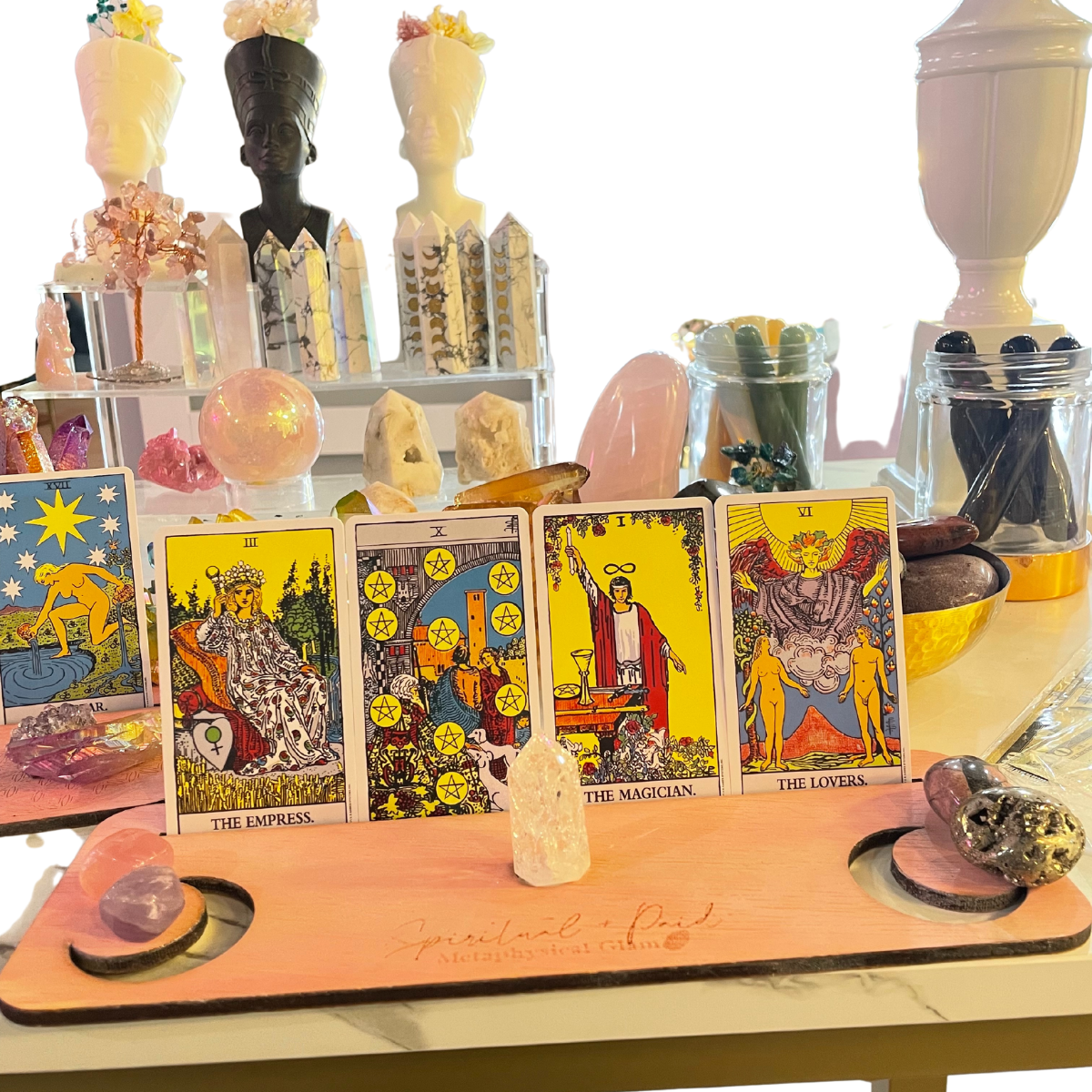 Glam Wood Tarot Card Holder