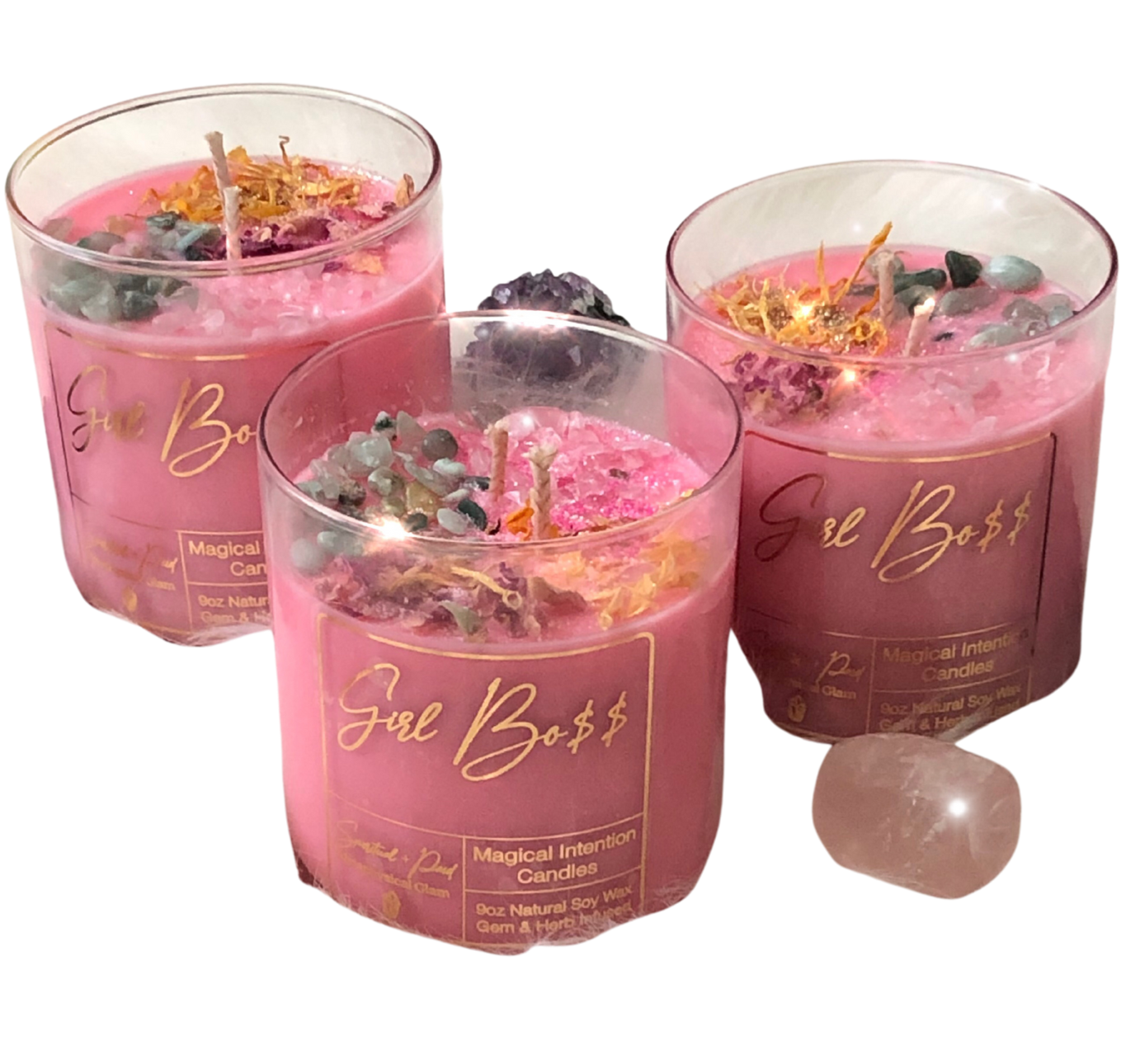 Pink Girl Boss Limited Edition Manifestation Candle- Entrepreneurship- Abundance