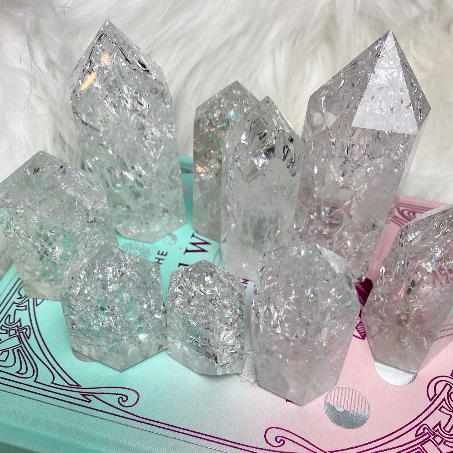 Exotic Fire & Ice Quartz Tower - New beginnings* Growth
