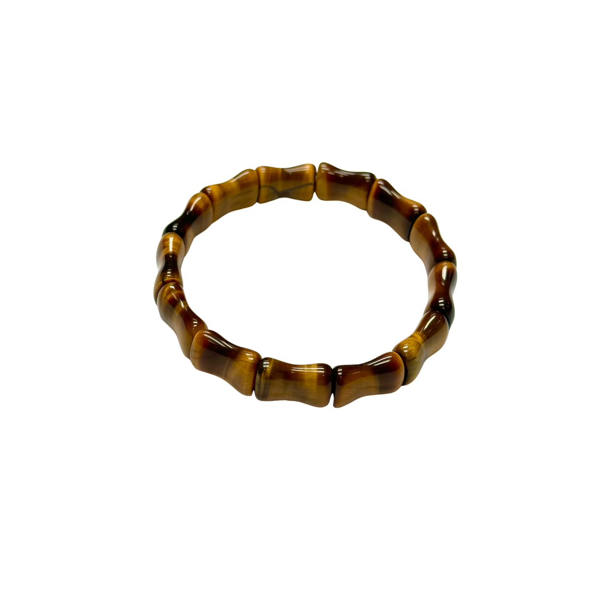 Tiger's Eye Bamboo Bangle- Good Luck • Prosperity