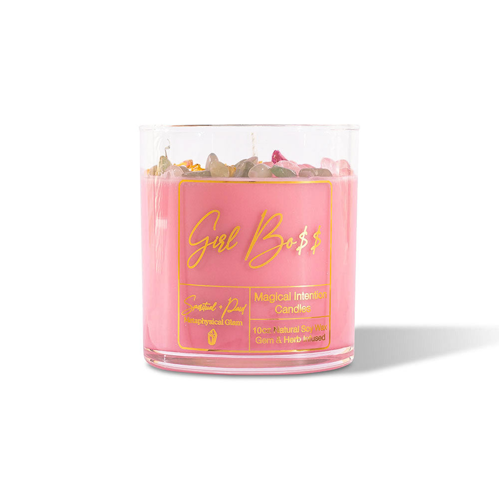 Pink Girl Boss Limited Edition Manifestation Candle- Entrepreneurship- Abundance