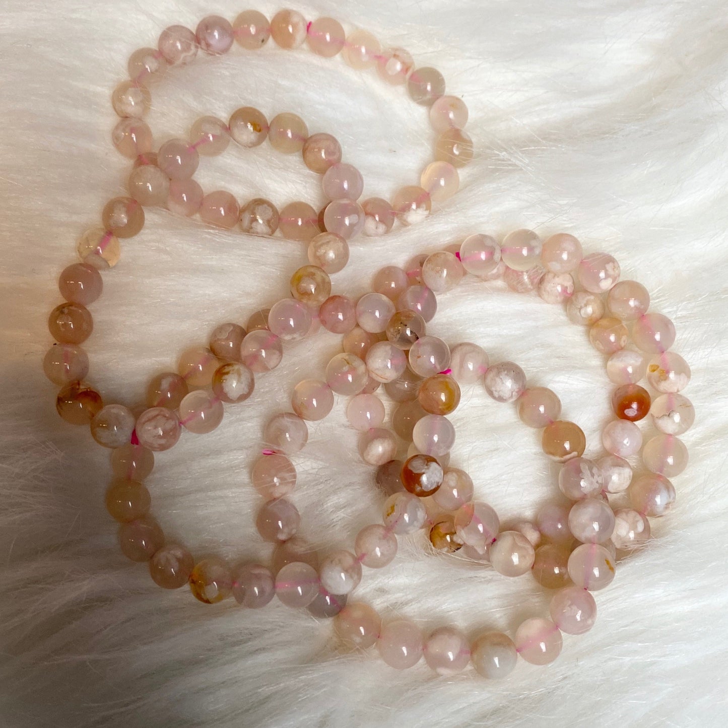 Flower Agate Crystal Bracelet- Manifestation* Passion* New Beginnings