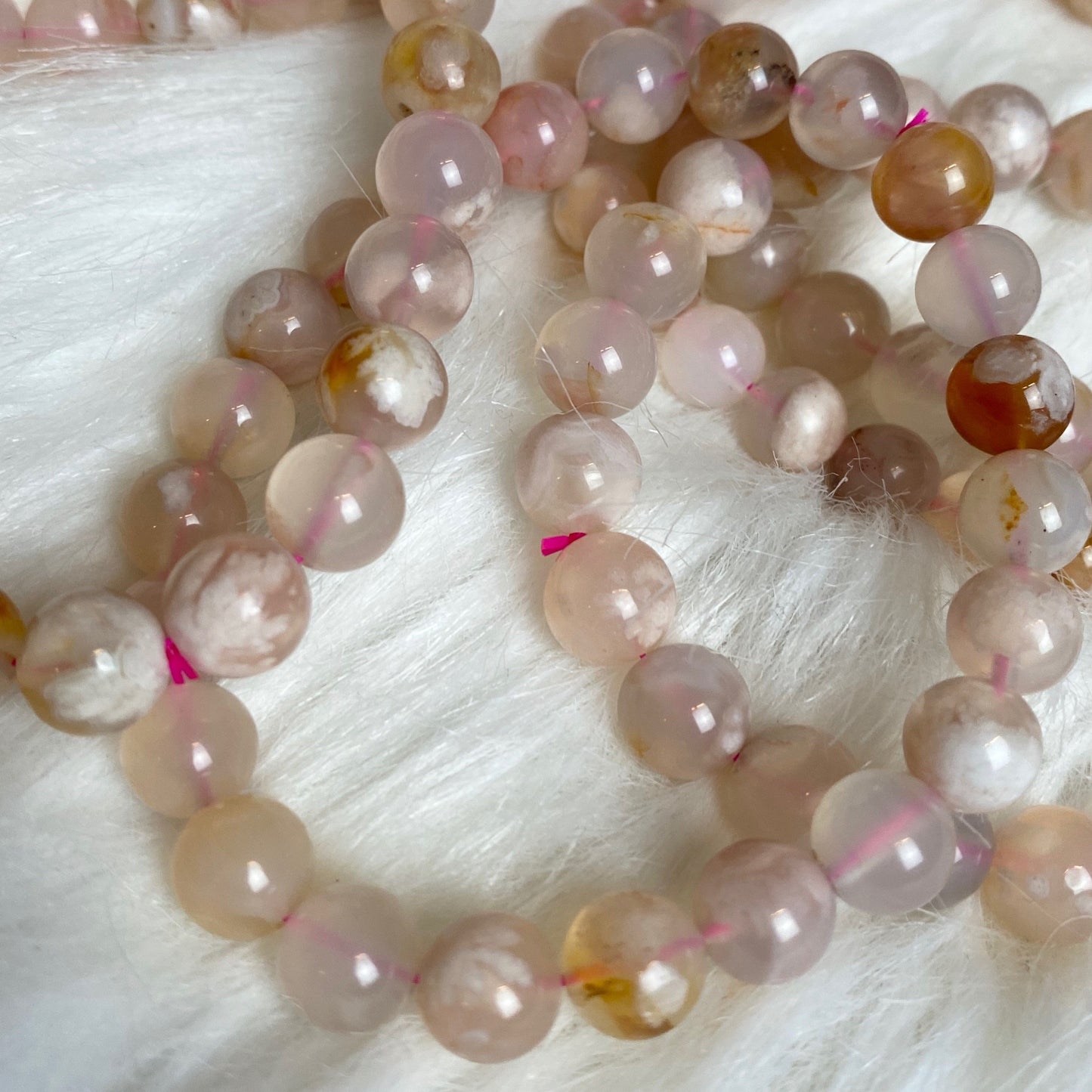 Flower Agate Crystal Bracelet- Manifestation* Passion* New Beginnings