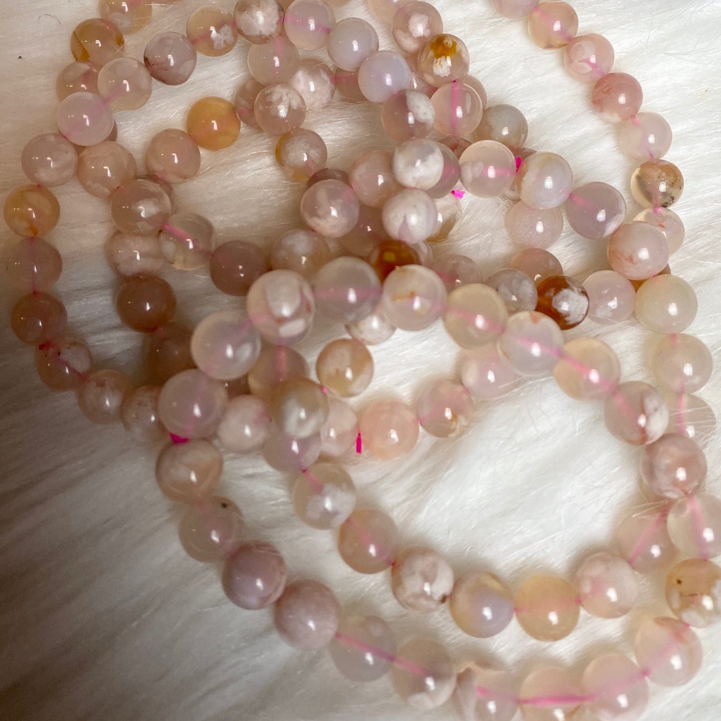 Flower Agate Crystal Bracelet- Manifestation* Passion* New Beginnings