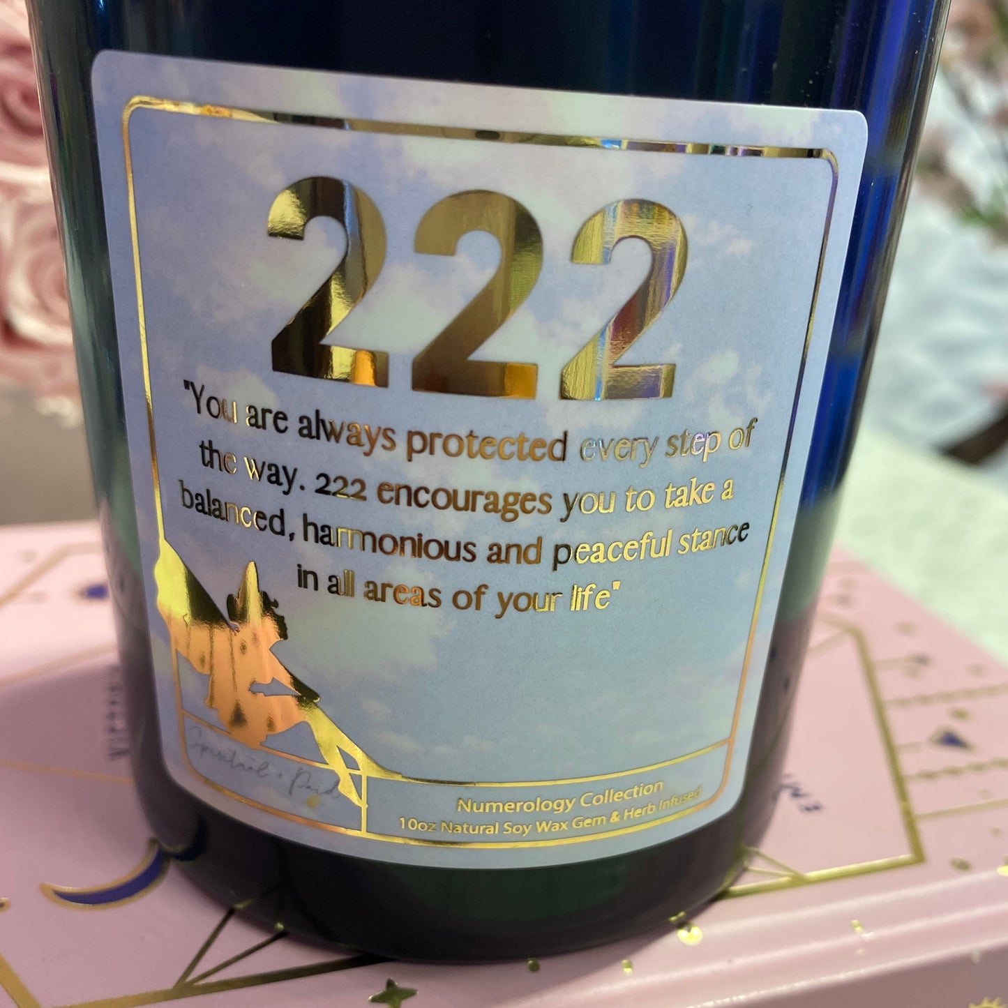 222 Angel Number Affirmation Candle