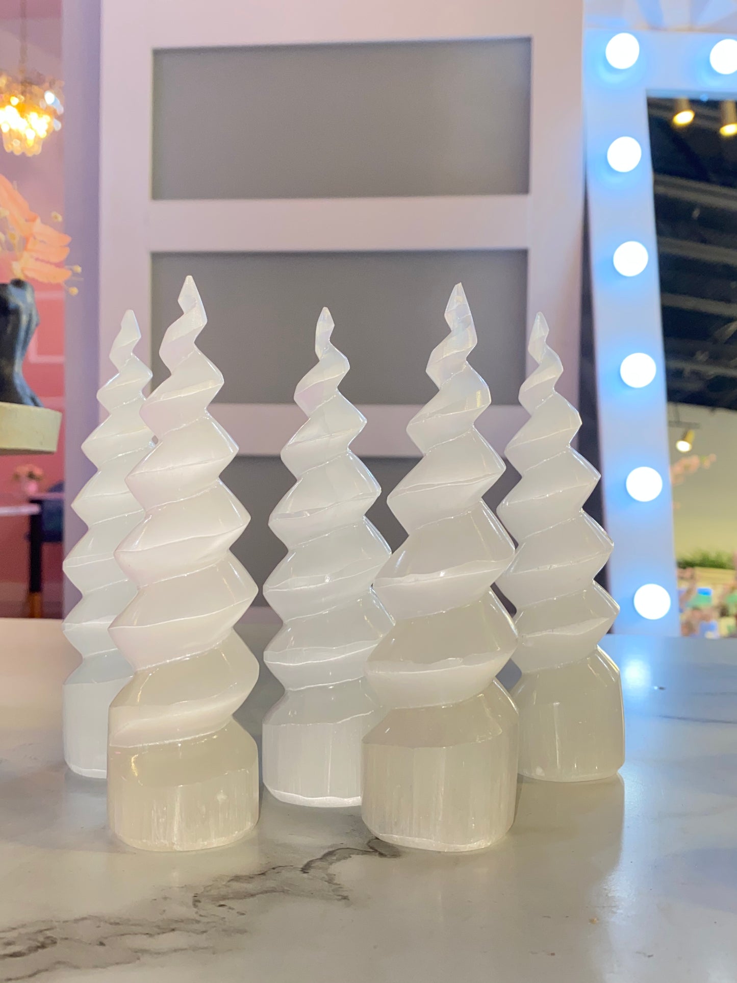 Selenite Unicorn Horn