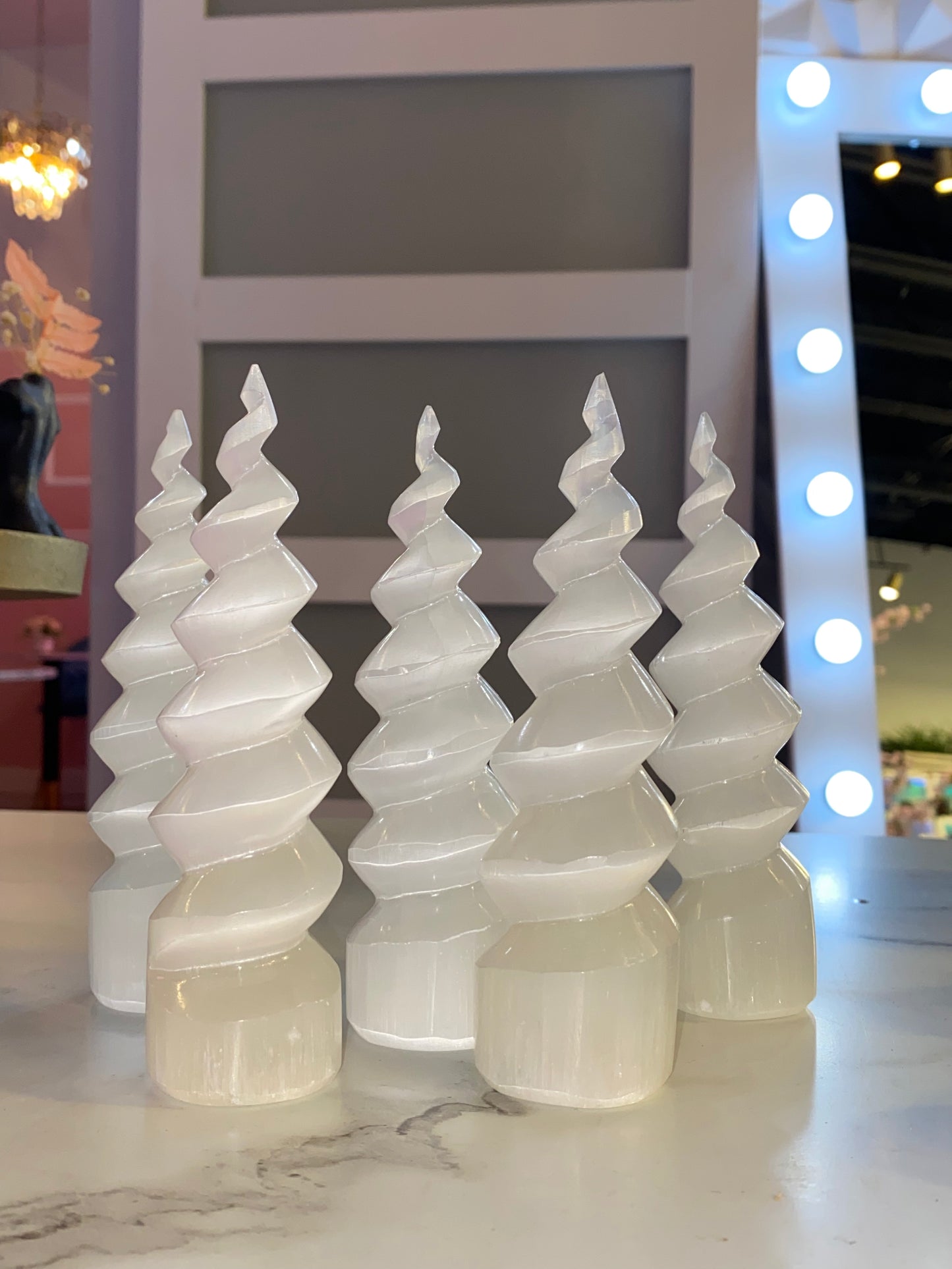 Selenite Unicorn Horn