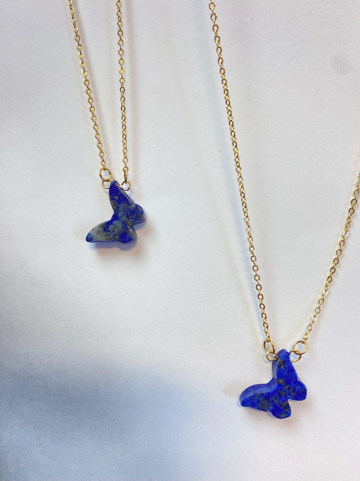 Lapis Lazuli Butterfly Necklace ~ Wisdom, Spiritual Connection, & Attention