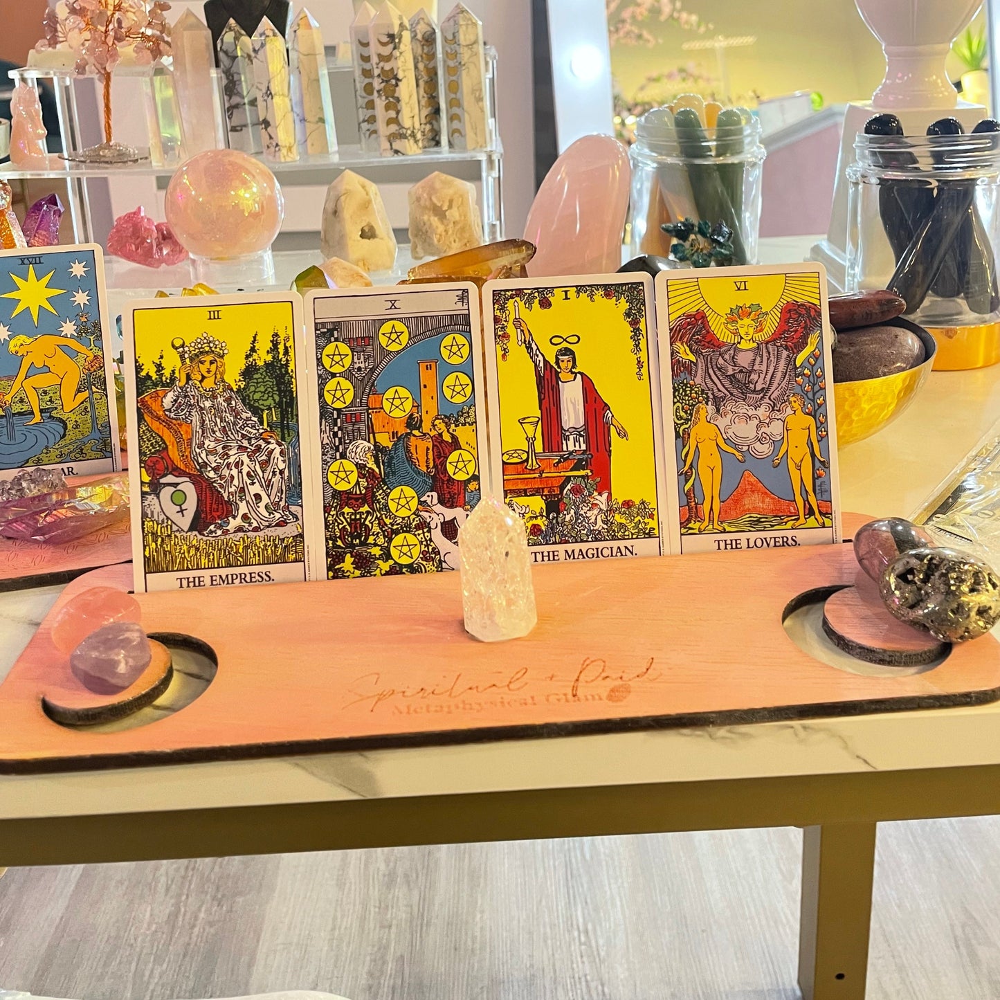 Glam Wood Tarot Card Holder