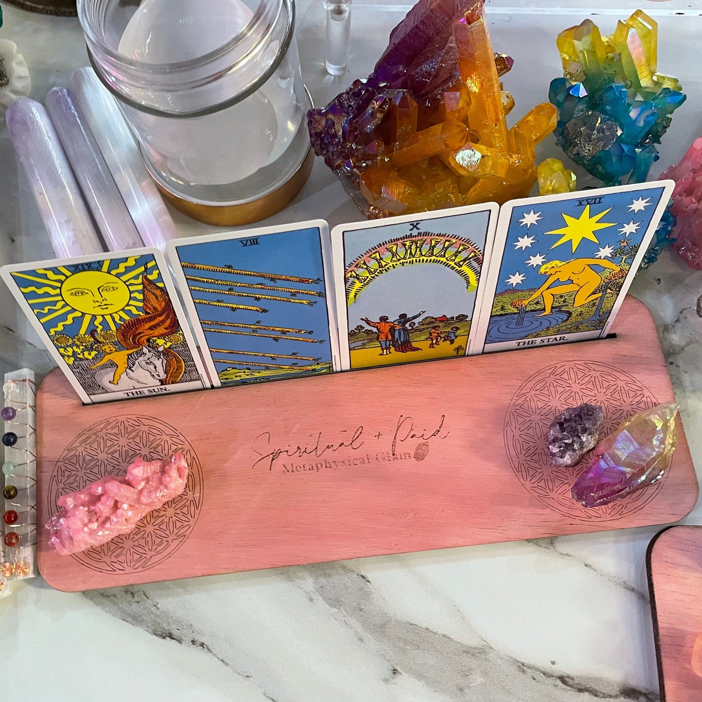Glam Wood Tarot Card Holder