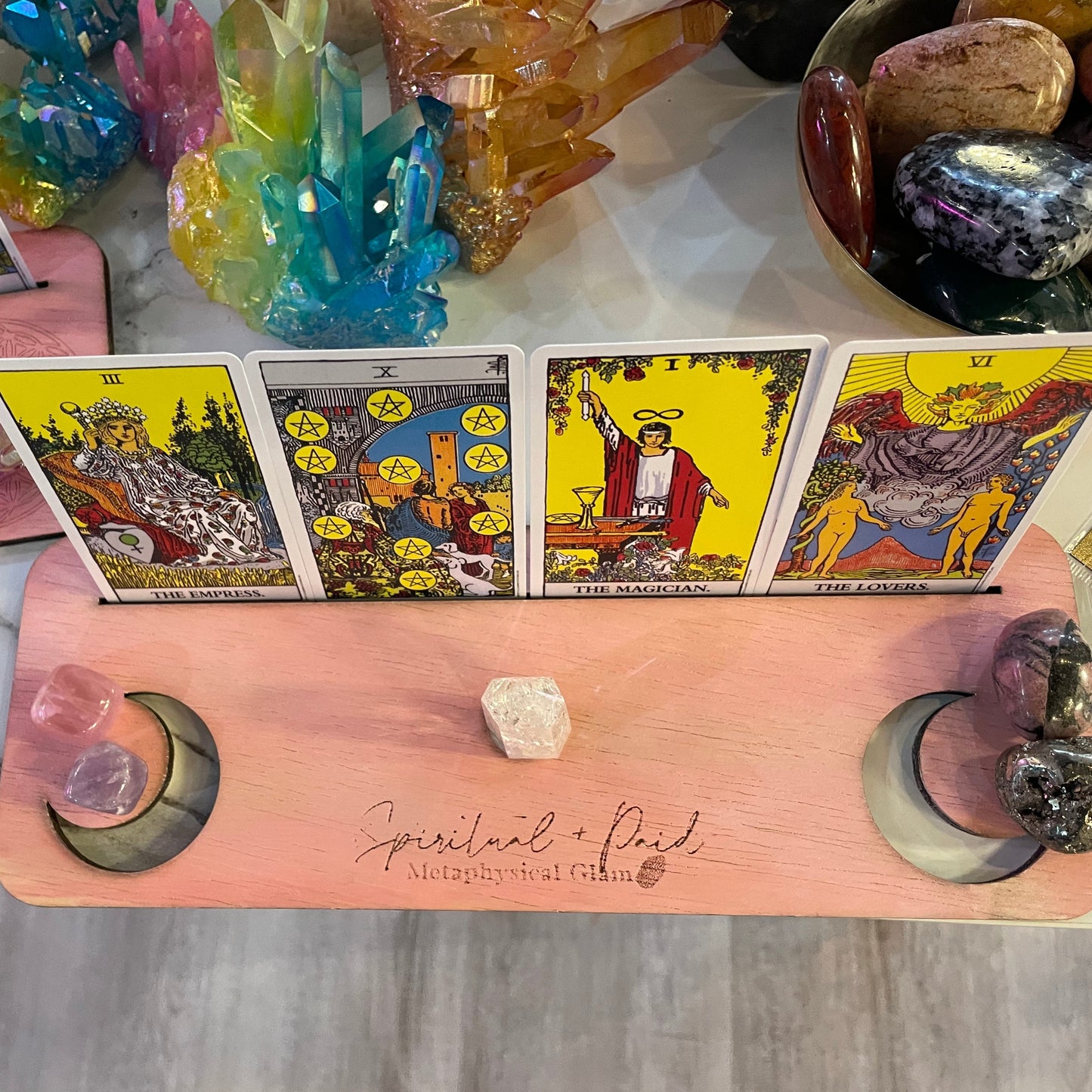 Glam Wood Tarot Card Holder