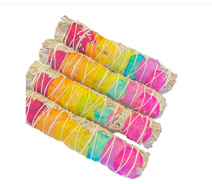 Extended 7 Chakra Rose Petal White Sage ~ Chakra Aligment