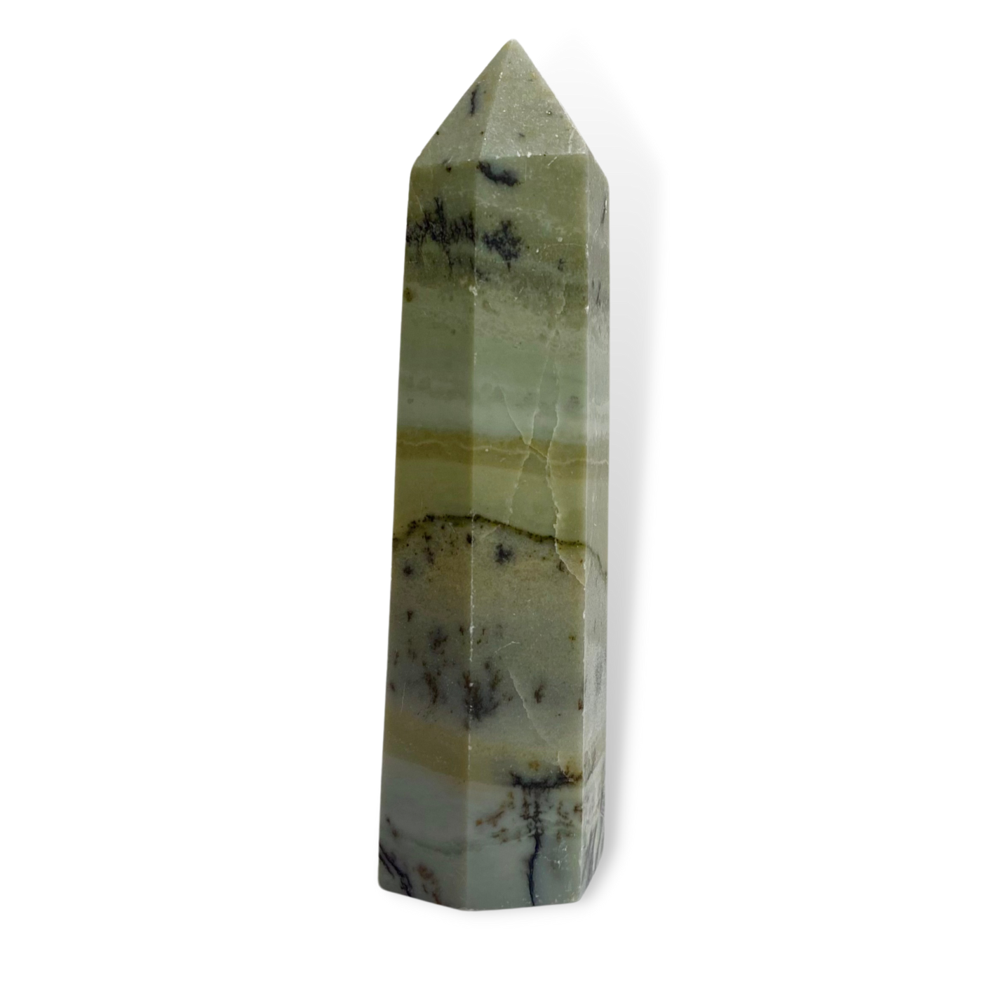 Dendritic Green Jasper Tower ~ Manifesting, Meditation, & Alignment