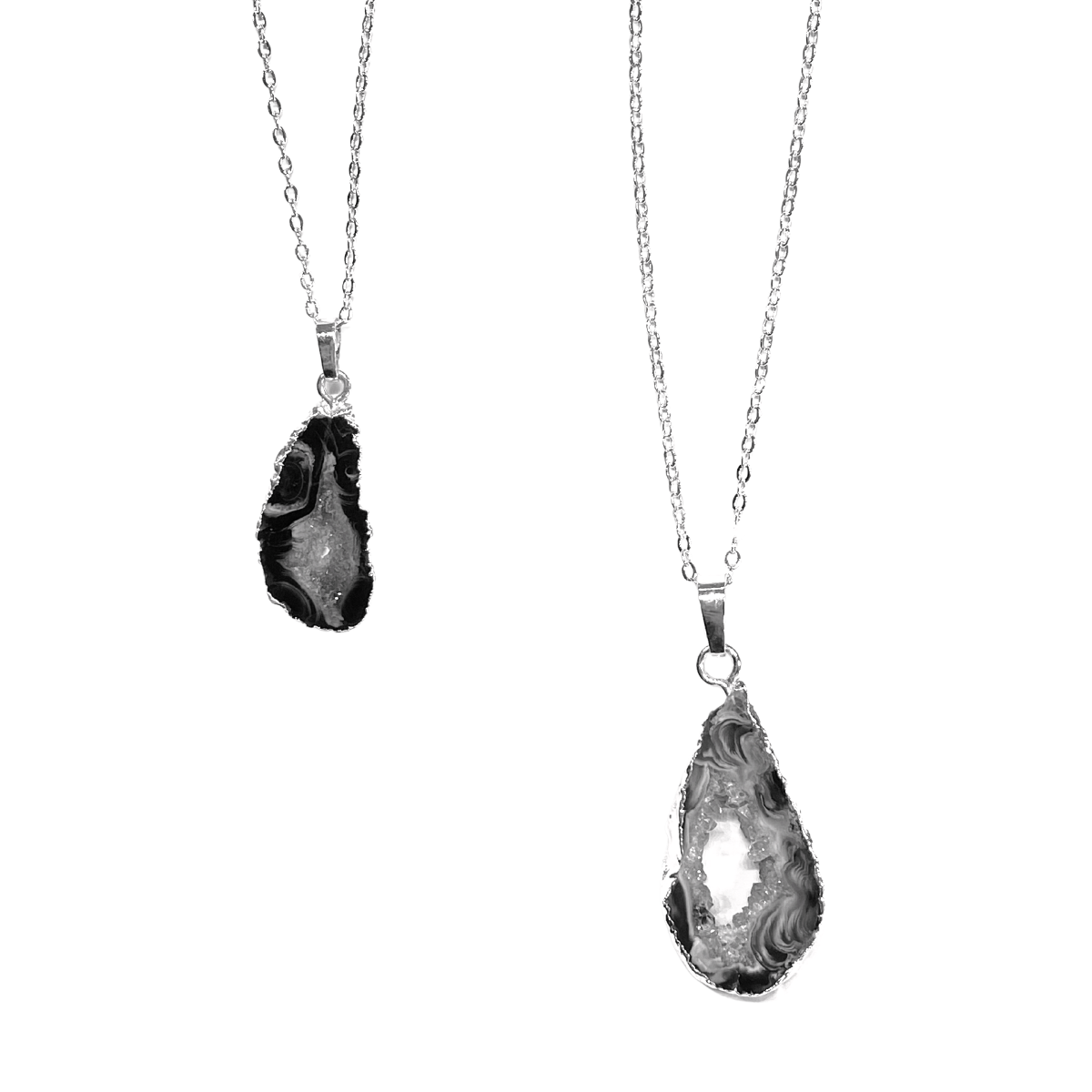 Agate Geode Slice Necklace ~ Bad Dreams & Healing