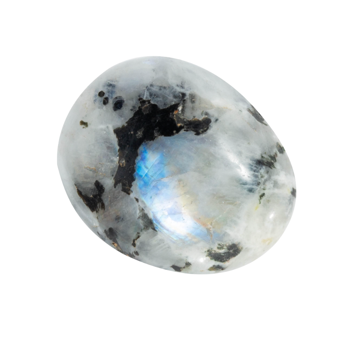 Rainbow Moon Stone Palm Stone- Confidence•Compassion~Creativity