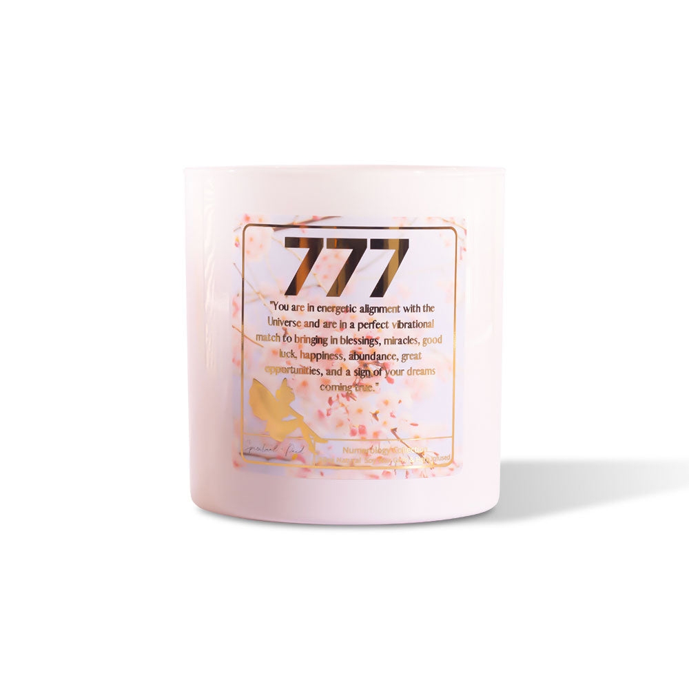 777 Angel Number Affirmation Candle