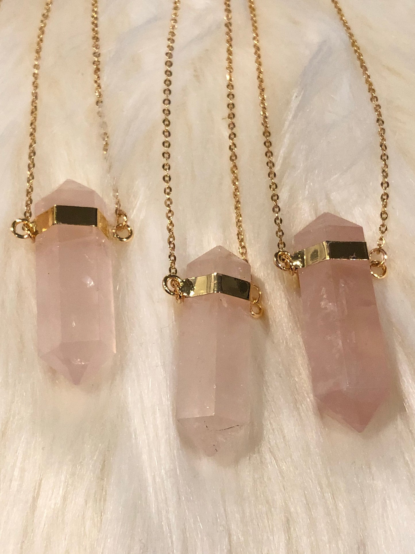 Rose Quartz Point Necklace ~ Love, Self Love, & Healing
