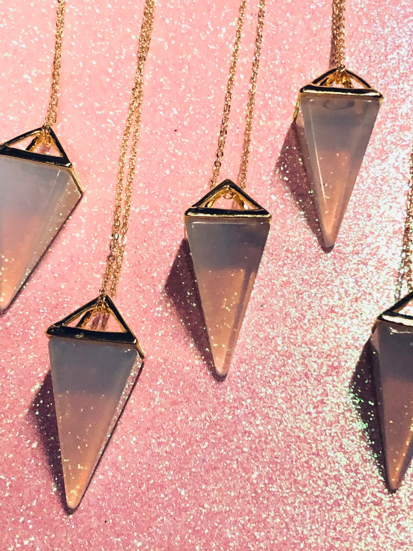 Pyramid Opalite Necklace- Courage• Power• Success