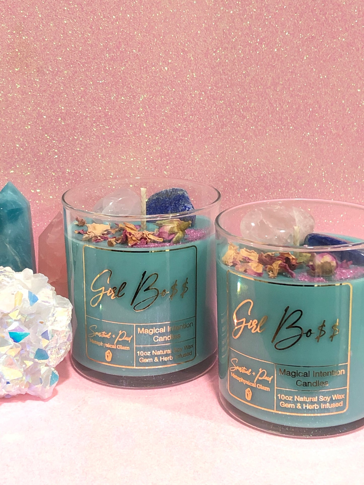 Teal Girl Boss Limited Edition Manifestation Candle- Entrepreneurship- Abundance