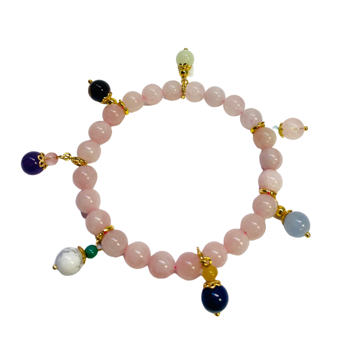 Rose Quartz Infinity Stone Bracelet - Manifest EVERYTHING