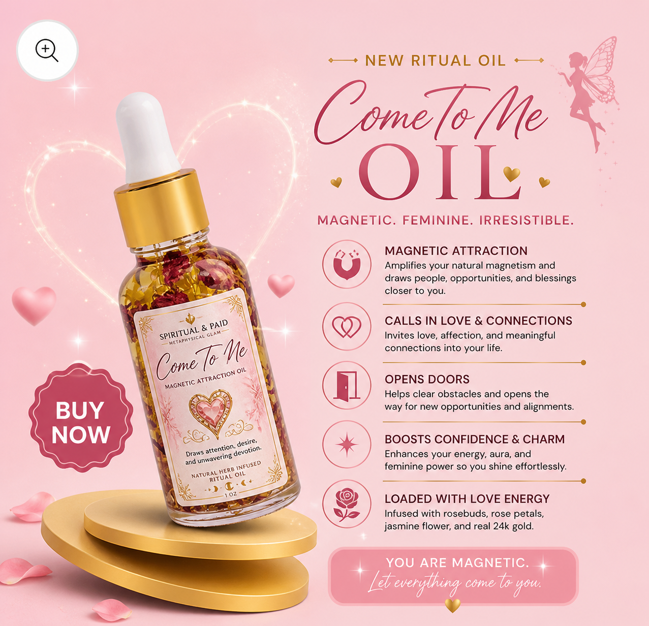 COME TO ME  Ritual Oil - Magnetism • Attraction • Divine Favor