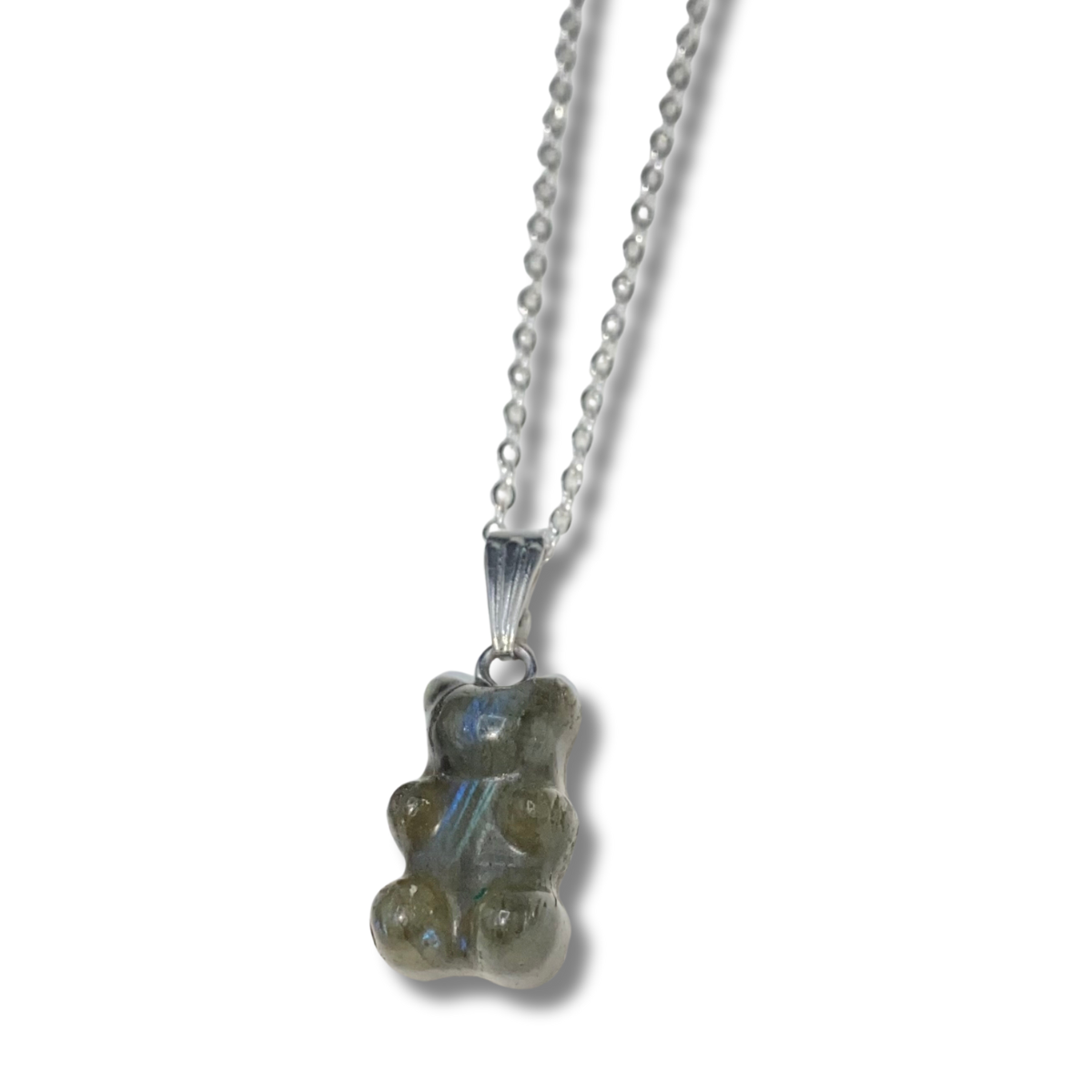 Labradorite Gummy Bear Crystal Necklace