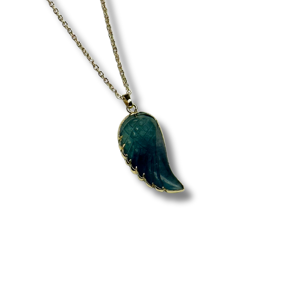 Fluorite Angel Wing Necklace- Clarity•Concentration• Stress Relief
