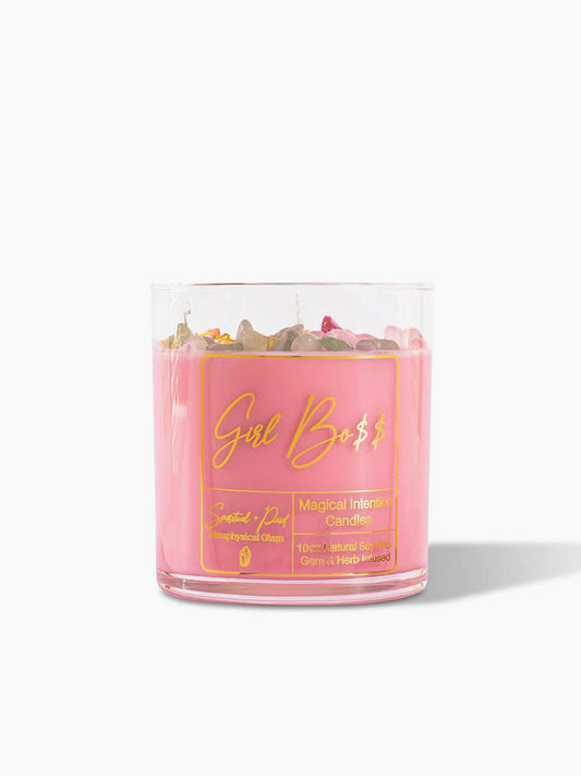 Pink Girl Boss Limited Edition Manifestation Candle- Entrepreneurship- Abundance